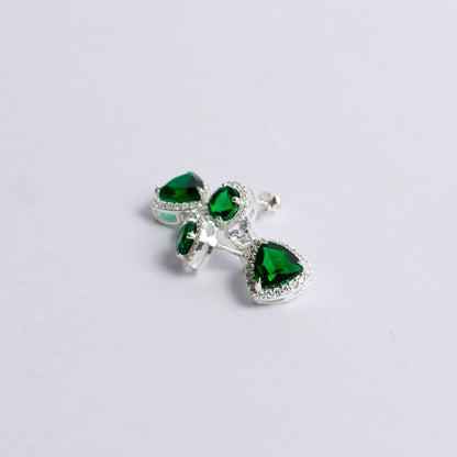 VELVET DROP EARRINGS- EMERALD(S)