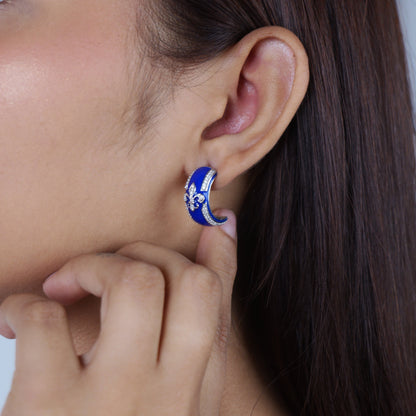 ARC EARRINGS- BLUE