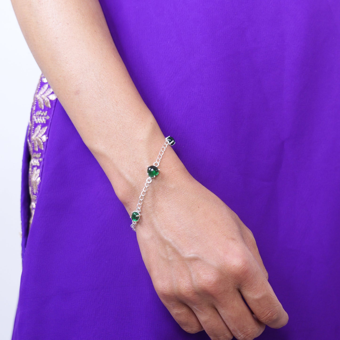 PENTA STONE BRACELET- EMERALD(S)
