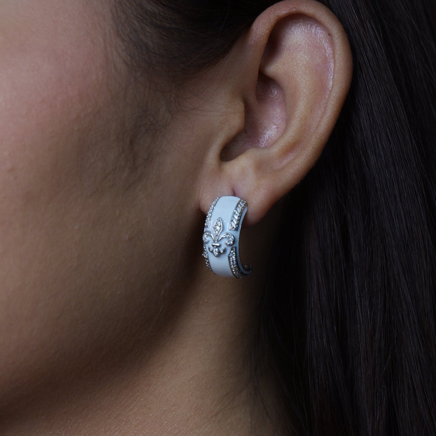ARC EARRINGS- WHITE