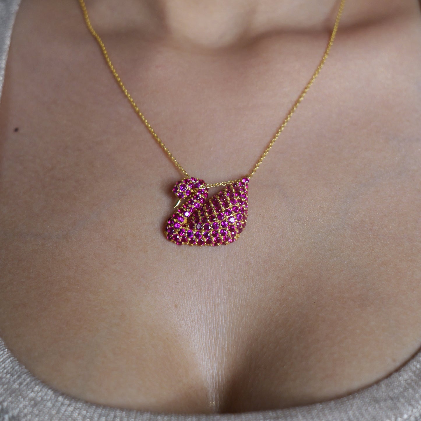 SWAN PENDANT- ROSÉ