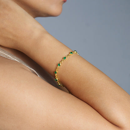 DEWDROP BRACELET- EMERALD(G)