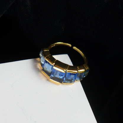 STEP STACK RING ADJUSTABLE- TOPAZ(G)