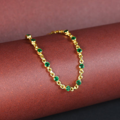 DEWDROP BRACELET- EMERALD(G)