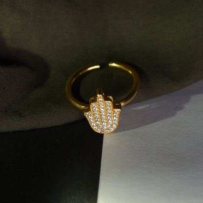 PALM RING ADJUSTABLE- GOLD