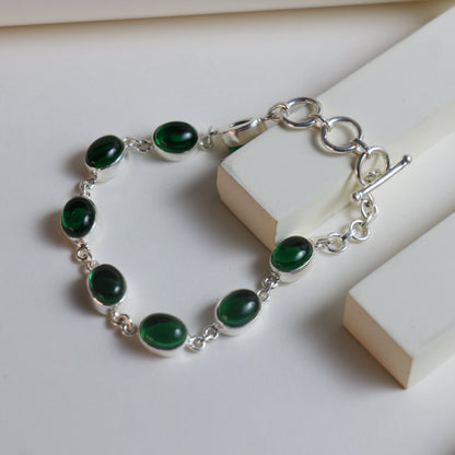 BEZEL BRACELET- EMERALD(S)
