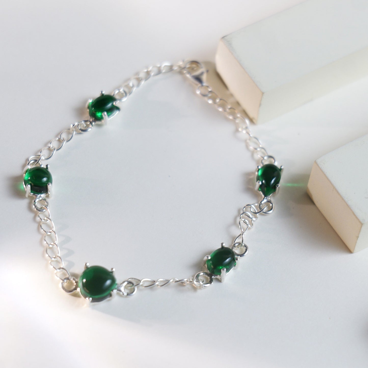 PENTA STONE BRACELET- EMERALD(S)