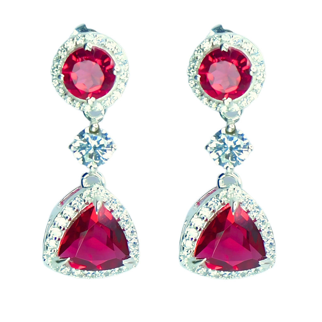VELVET DROP EARRINGS- RUBY(S)