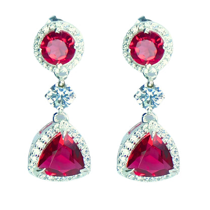 VELVET DROP EARRINGS- RUBY(S)