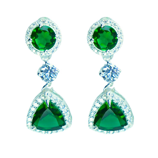 VELVET DROP EARRINGS- EMERALD(S)