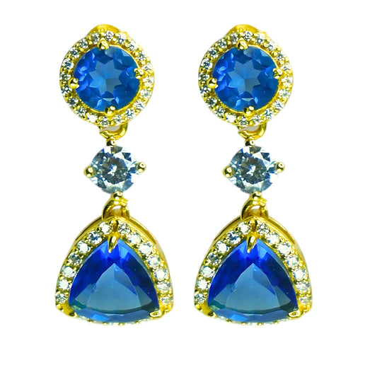 VELVET DROP EARRINGS- TOPAZ(G)