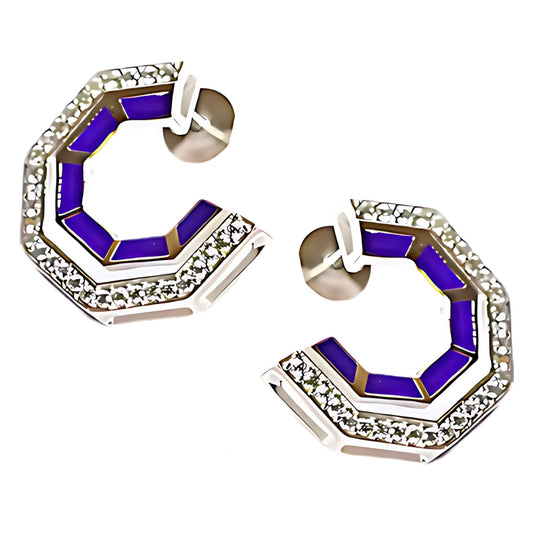 CUT EARRINGS- PURPLE