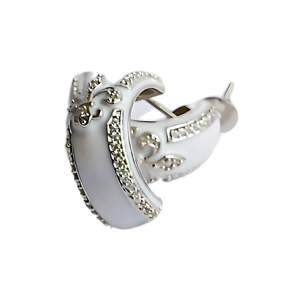 ARC EARRINGS- WHITE