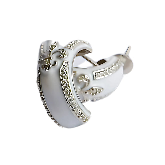 ARC EARRINGS- WHITE