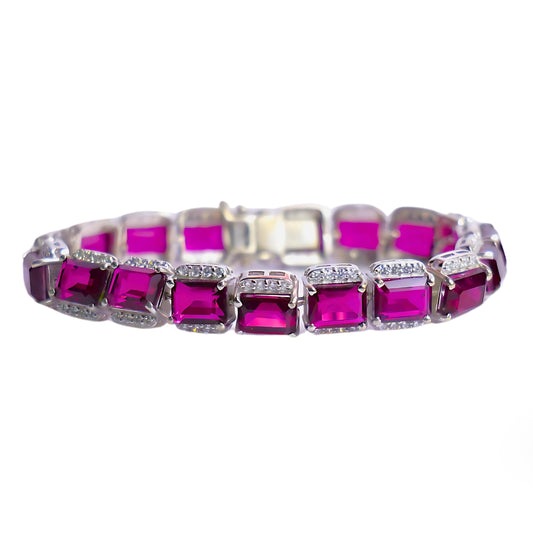 SIGNATURE TENNIS BRACELET- RHODOLITE