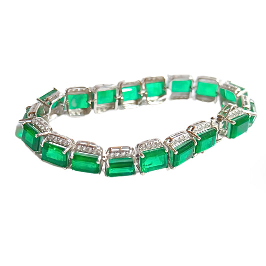 SIGNATURE TENNIS BRACELET- EMERALD
