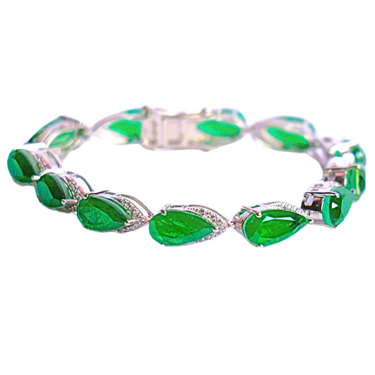 SIGNATURE TEARCUT BRACELET- EMERALD(S)