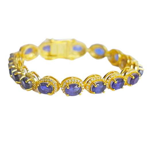 SIGNATURE OVAL BRACELET- TOPAZ(G)