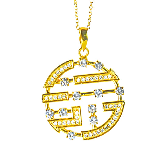 GRID PENDANT- GOLD