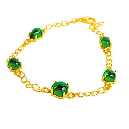 PENTA STONE BRACELET- EMERALD(G)
