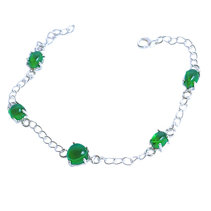 PENTA STONE BRACELET- EMERALD(S)