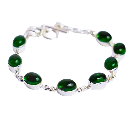 BEZEL BRACELET- EMERALD(S)