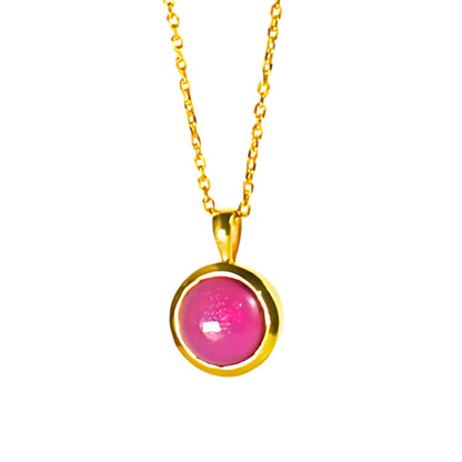 CLASSIC ORO PENDANT- RHODOLITE