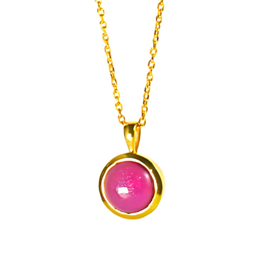 CLASSIC ORO PENDANT- RHODOLITE