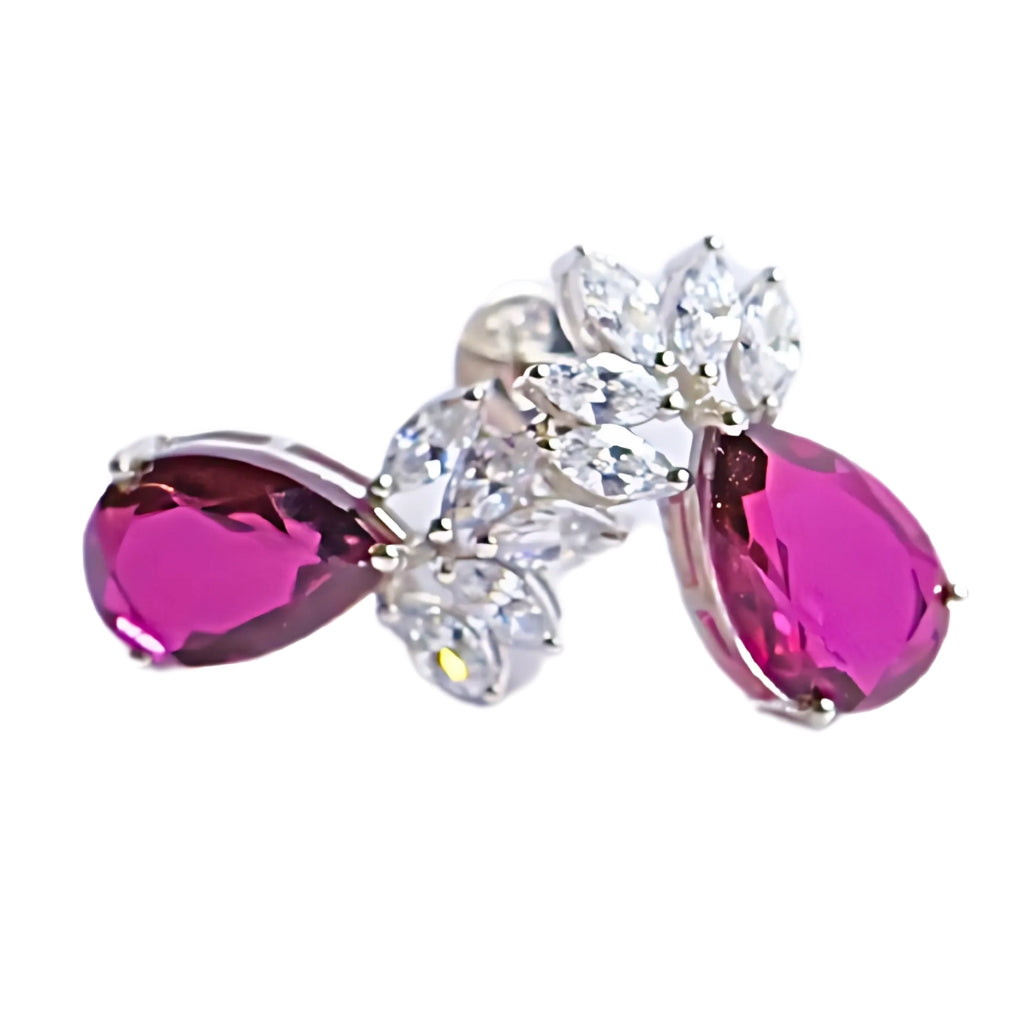 SCARLET EARRINGS- RHODOLITE(S)