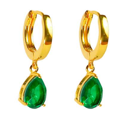 CLASSIC DROP EARRINGS- EMERALD(G)