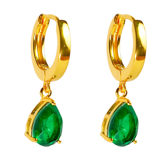 CLASSIC DROP EARRINGS- EMERALD(G)