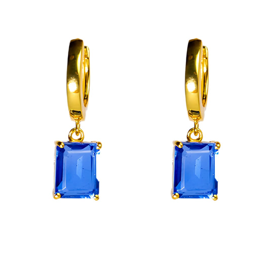 CLASSIC SQUARE EARRINGS- TOPAZ(G)